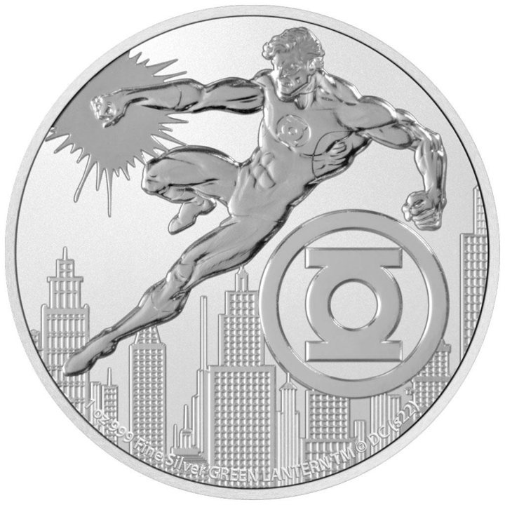Niue DC Comics Green Lantern 1 uncja Srebra 2022 Srebrne