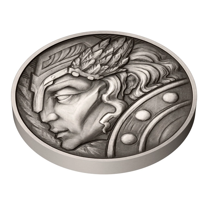 Niue: Mythological Figures - Valkyrie Stand 1 uncja Srebra 2025 Antiqued Coin