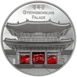 Palau: Tiffany Art Metropolis - The Gyeongbokgung Palace kolorowany 5 uncji Srebra 2024 Black Proof