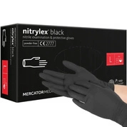 Rękawiczki nitrylowe do numizmatyki L (czarne) 100 sztuk