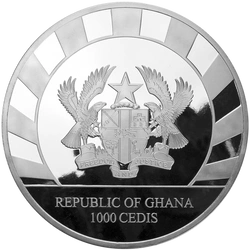 Ghana: Giants of the Ice Age - Renifer 1000 g Srebra 2022