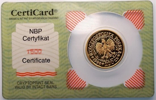 Orzeł Bielik 1/4 uncji Złota 1996