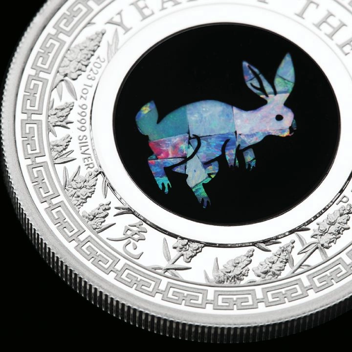 Perth Mint: Lunar III - Rok Królika 1 uncja Srebra 2023 Proof Opal