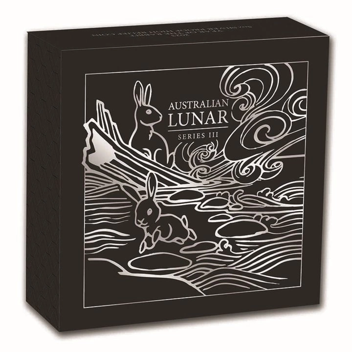 Perth Mint: Lunar III - Rok Królika 5 uncji Srebra 2023 Proof High Relief