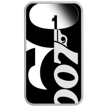 Sztabko moneta Tuvalu: James Bond kolorowany 60. rocznica 1 uncja Srebra 2022 Proof