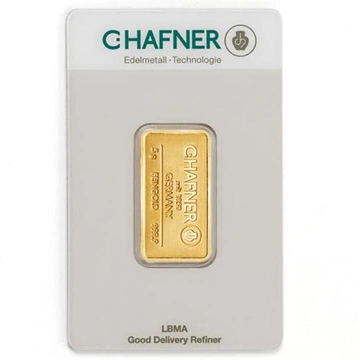 Sztabka C. Hafner 5 gramów Złota LBMA GD Refiner