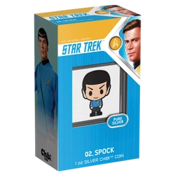 Niue: Star Trek - Spock Chibi Coin kolorowany 1 uncja Srebra 2021 Proof