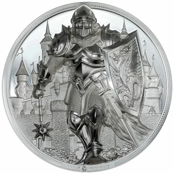 Cook Islands: Iron Knight 5 uncji Srebra 2024 Proof Ultra High Relief 