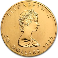 Kanadyjski Liść Klonowy 1 uncja Złota 1988