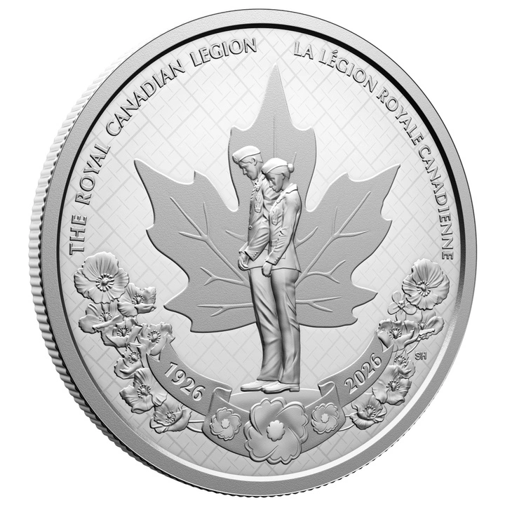Canada: 100th Anniversary of The Royal Canadian Legion $1 Srebro 2026 Proof