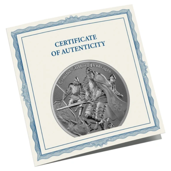 Niue: Camelot - Artur Pendragon 1 uncja Srebra 2023 Matte Proof