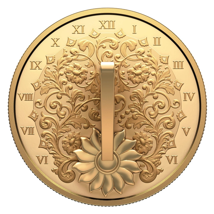 Canada: The Gilded Sundial pozłacany 1 uncja Srebra 2025 Proof