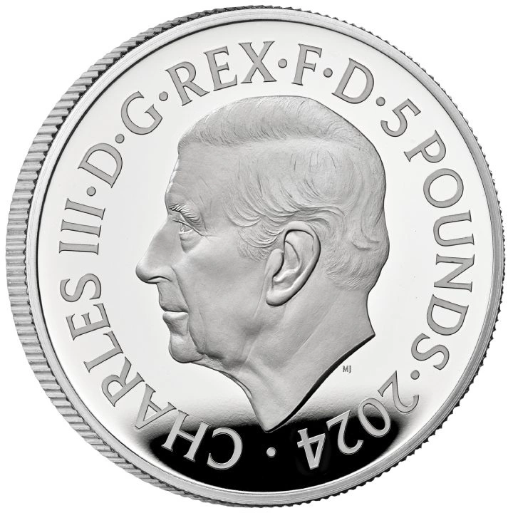 Zestaw 5 srebrnych monet Wielka Brytania 2024 Proof Piedfort Commemorative Coin