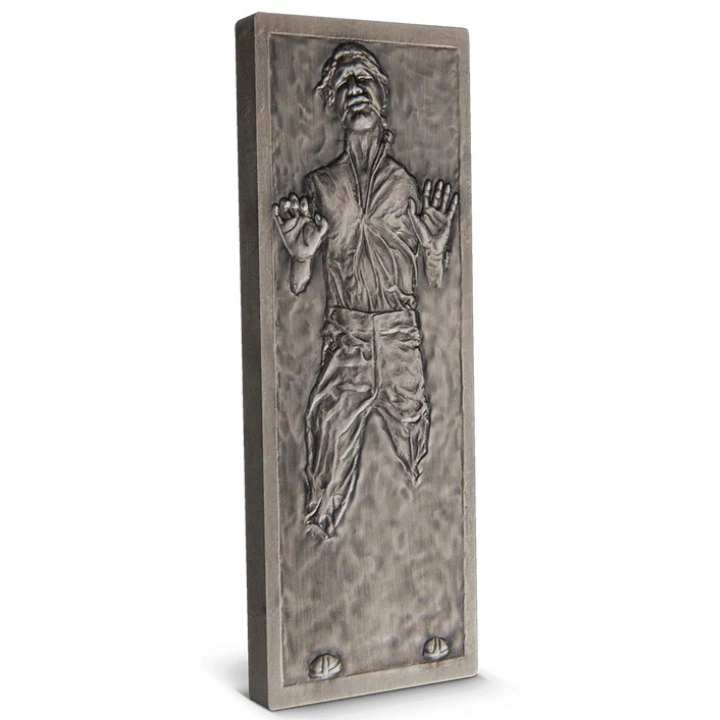 Niue: Star Wars - Han Solo in Carbonite 3 uncje Srebra 2022 Antique Finish