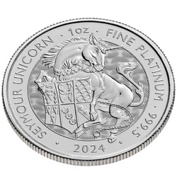 The Royal Tudor Beasts: The Seymour Unicorn 1 uncja Platyny 2024