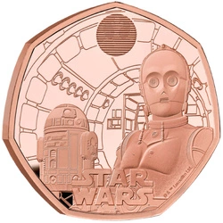 Star Wars: R2-D2 and C-3PO 50p Złoto 2023 Proof