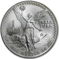 Mexican Libertad 1 uncja Srebra 1990