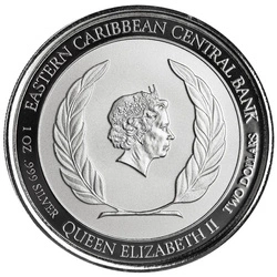 St. Kitts & Nevis: Underwater Surfer 1 uncja Srebra 2022