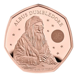 Harry Potter: Albus Dumbledore 50p Złoto 2023 Proof 