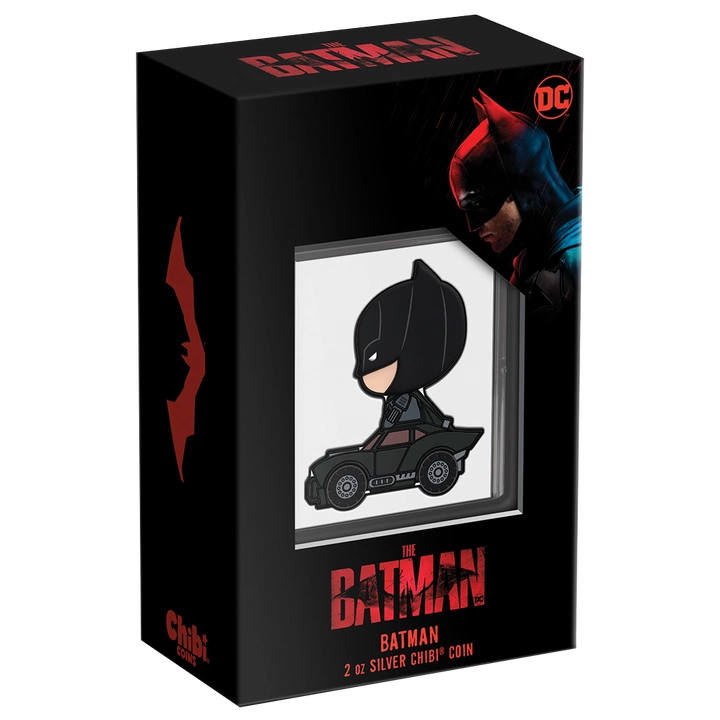 Niue: The Batman - Batman Day Chibi Coin kolorowany 1 uncja Srebra 2022 Proof