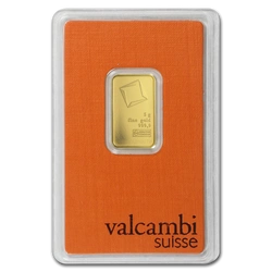  Sztabka Valcambi 5 gramów Złota LBMA GD Refiner