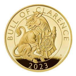 The Royal Tudor Beasts: The Bull of Clarence 5 uncji Złota 2023 Proof