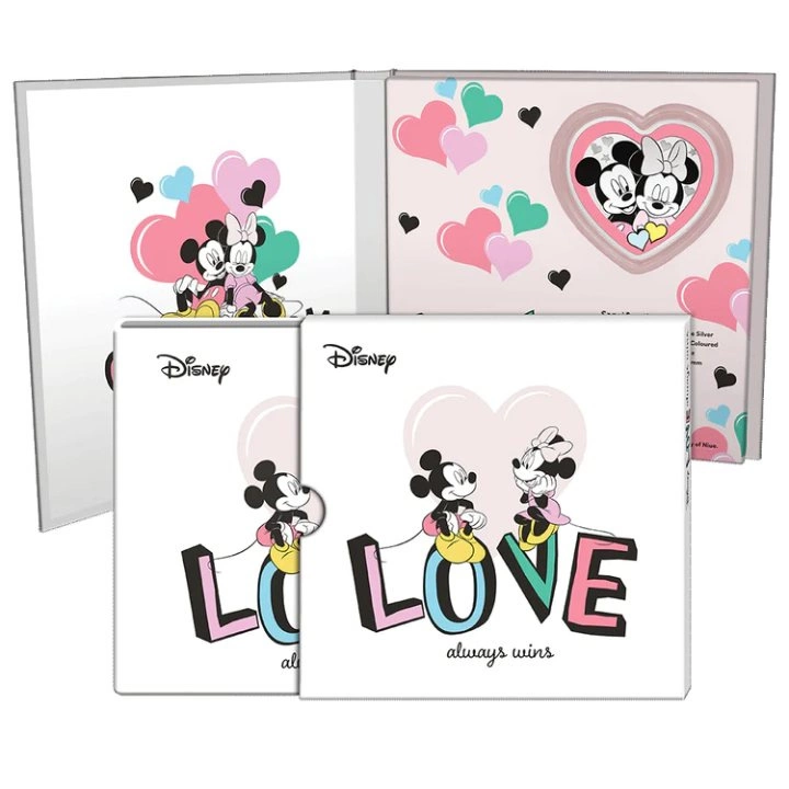 Niue: Disney - Love Always Wins kolorowany 1 uncja Srebra 2023 Proof