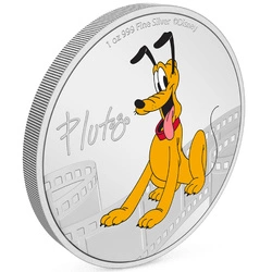 Niue: Disney Mickey & Friends - Pluto kolorowany 1 uncja Srebra 2023 Proof
