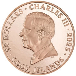 Cook Islands: Dunescape pozłacany 3 uncje Srebra 2025 Proof