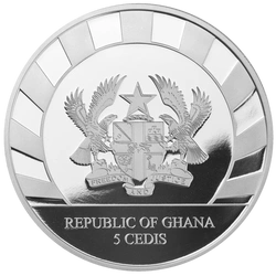 Ghana: Giants of the Ice Age - Lew jaskiniowy 1 uncja Srebra 2022