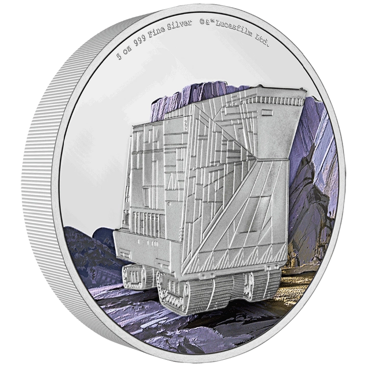 Niue: Star Wars - Sandcrawler kolorowany 5 uncji Srebra 2022 Proof