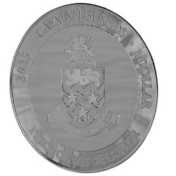 Cayman Islands: Stingray 1 uncja Srebra 2025 Prooflike 