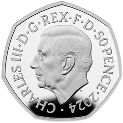  Dinosaurs: Iconic Specimens - Stegosaurus 50p Srebro 2024 Proof 