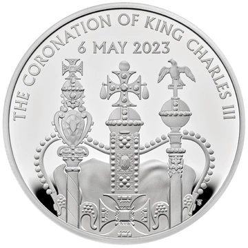 The Coronation of His Majesty King Charles III £5 Srebro 2023 Proof
