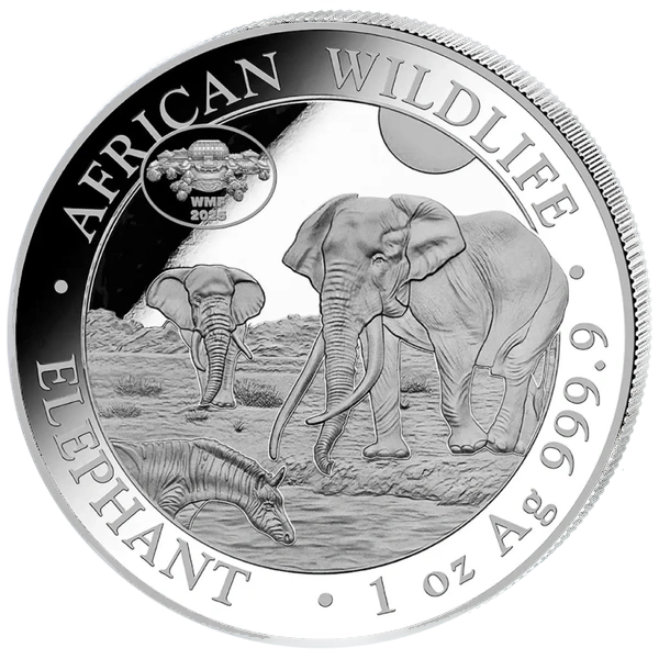 African Wildlife: Słoń Somalijski 1 uncja Srebra 2026 Privy Mark WMF Berlin