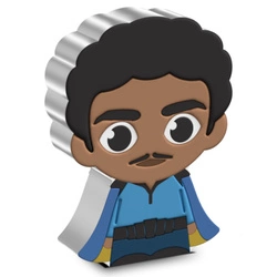 Niue: Star Wars - Chibi 'Lando Calrissian' kolorowany 1 uncja Srebra 2023 Proof 