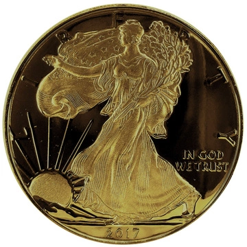 Amerykański Orzeł 1 uncja Srebra 2017 Black Rhodium Gilded