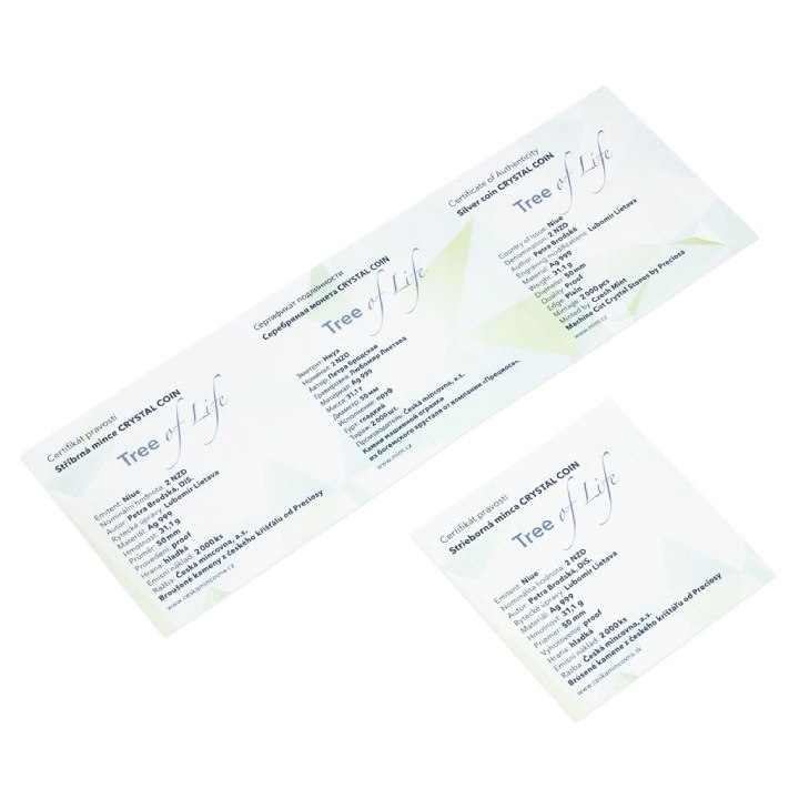 Niue: Crystal Coin - Tree of Life "Rainbow" $2 Srebro 2021 Proof (Expo)