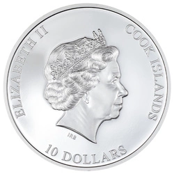 Cook Islands: Eye of a Fairytale - Kiss the Frog kolorowany 2 uncje Srebra 2023 Proof Ultra High Relief