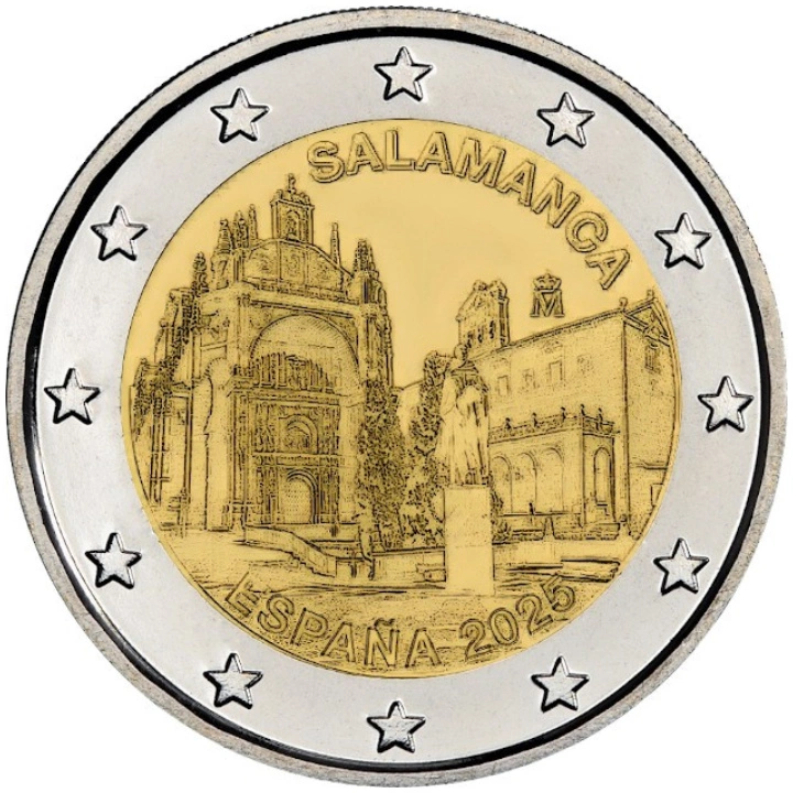 Hiszpania: Old Town of Salamanca 2 Euro 2025 UNC (25 sztuk)