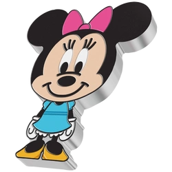 Niue: Disney - Minnie Chibi Coin kolorowany 1 uncja Srebra 2021 Proof