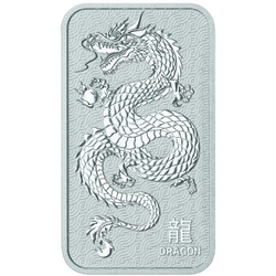 Sztabka The Perth Mint: Lunar - Smok 1 uncja Srebra
