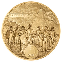 Switzerland: The Matterhorn 1 uncja Złota 2025 Proof 