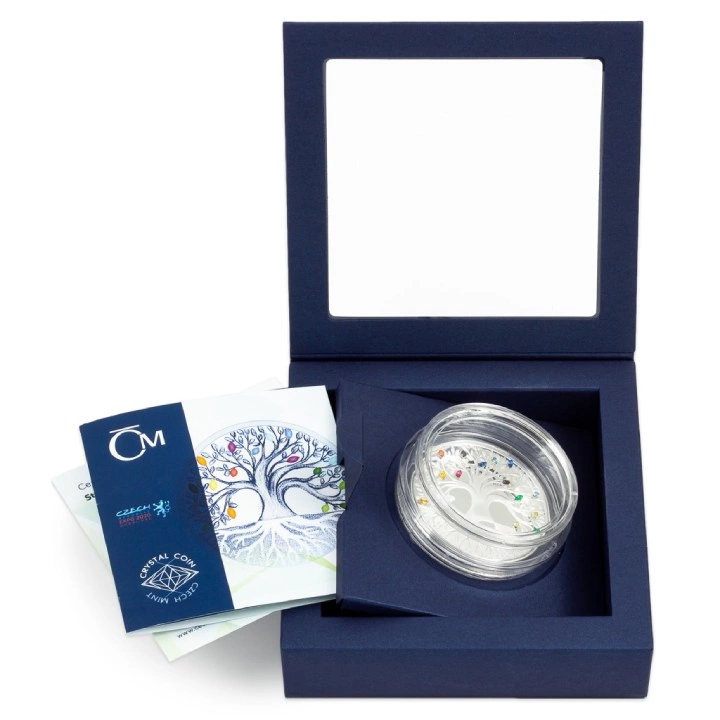 Niue: Crystal Coin - Tree of Life "Rainbow" $2 Srebro 2021 Proof (Expo)