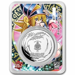 Niue: Yu-Gi-Oh! Dark Magician Girl kolorowany 1 uncja Srebra 2023 Slab