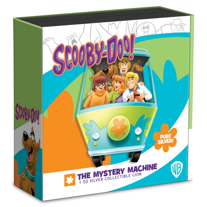 Niue: Scooby-Doo! -The Mystery Machine kolorowany 1 uncja Srebra 2023 Proof