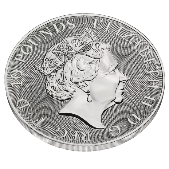 Bestie Królowej: Biały Lew Mortimerów 10 uncji Srebra 2021