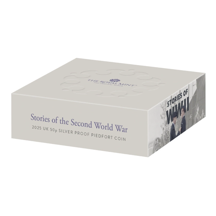 Stories of The Second World War 50p Srebro 2025 Proof Piedfort