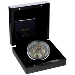 Niue: The Elements - Sun kolorowany $5 Srebro 2023 High Relief Antiqued Coin