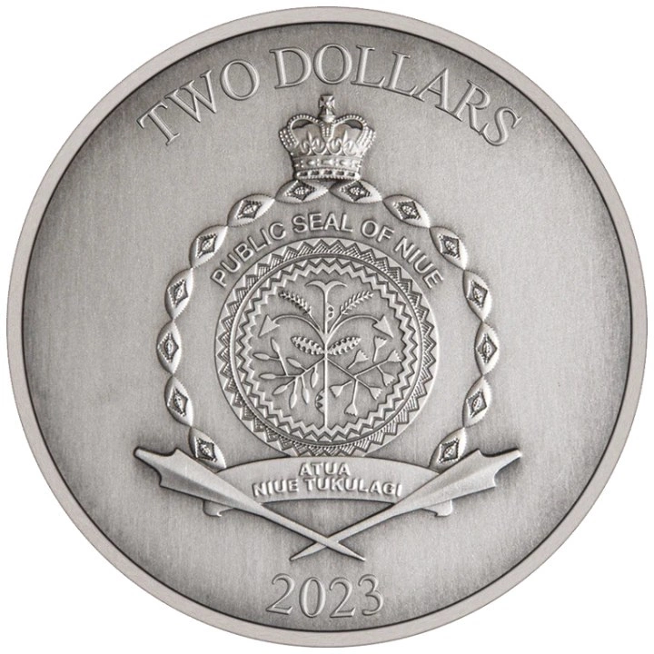 Niue: Harry Potter - Hogwarts Chamber of Secrets 1 uncja Srebra 2023 Antique Finish